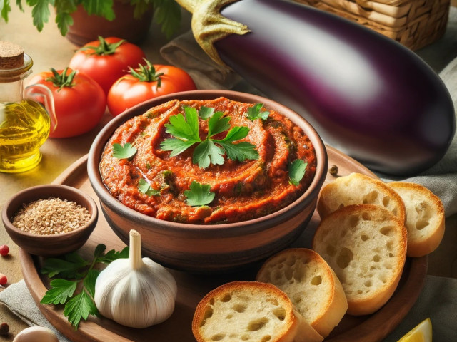 Zaalouk – marokkanischer Auberginen-Tomaten-Dip