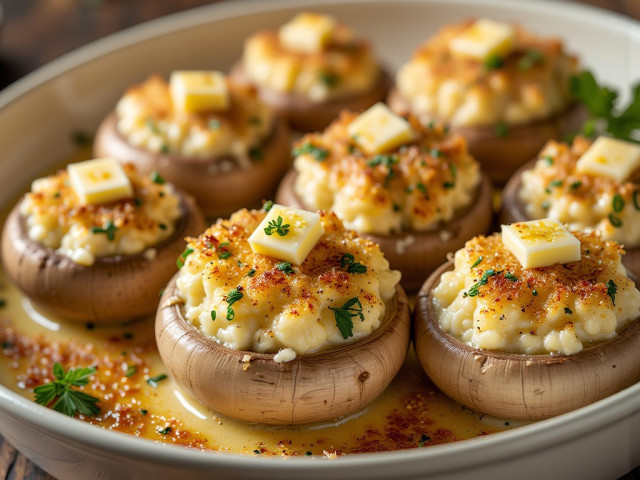 Gefüllte Champignons mit Frischkäse