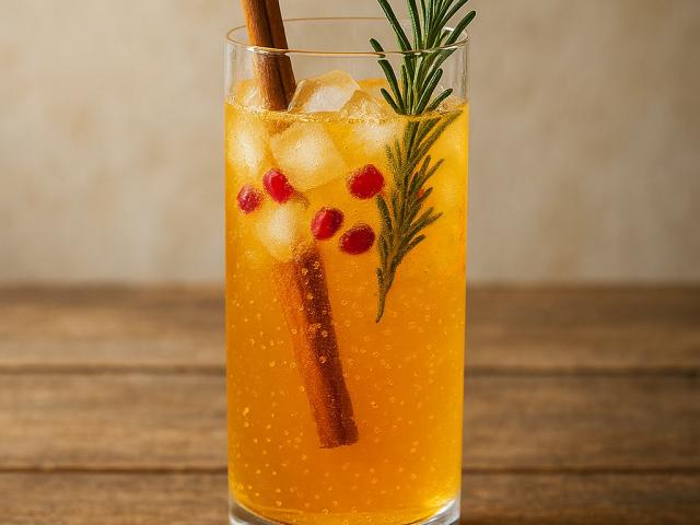 Spritz mit Maracuja-Sirup und Prosecco