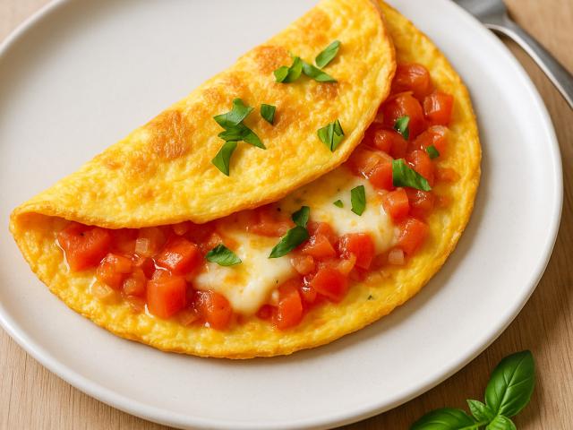 Tomaten-Mozzarella-Omelett
