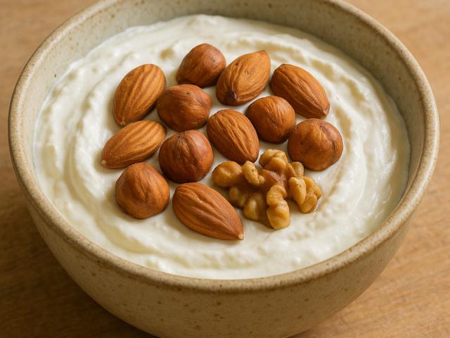 Magerquark und Nüsse