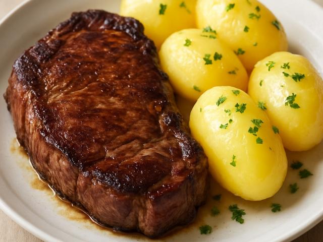 Steak mit Kartoffeln