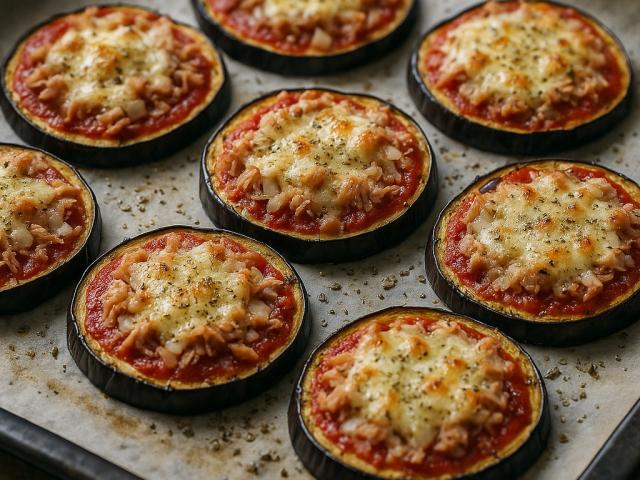Auberginen Pizzen