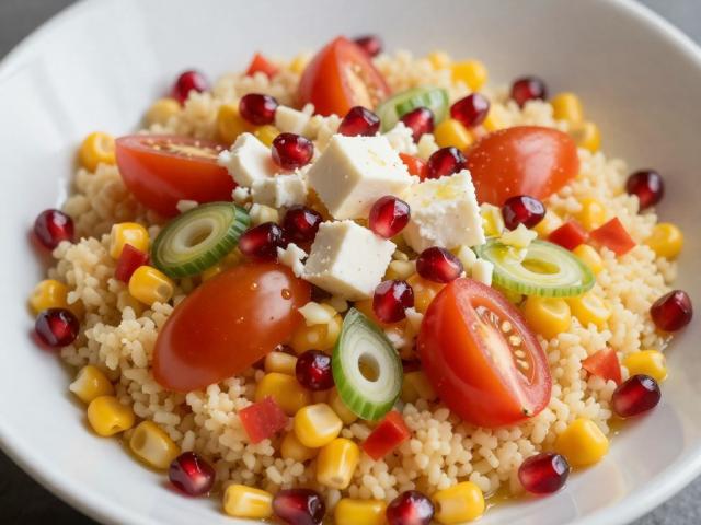 Couscous-Salat mit Feta und Granatapfel