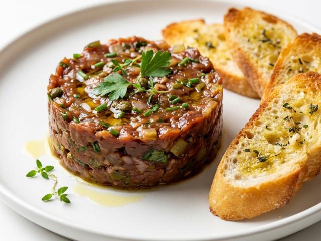 Veganes Auberginen Tatar